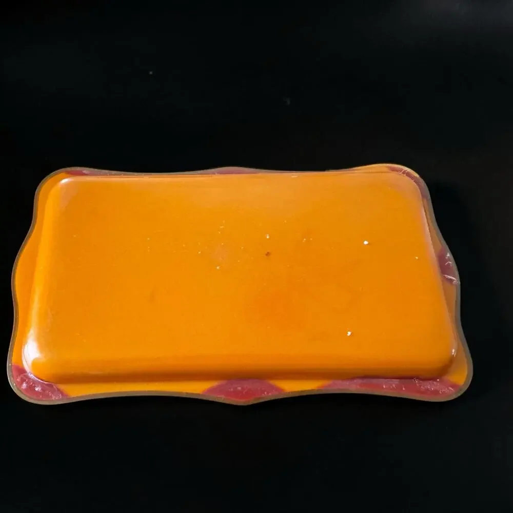 Vintage Amber Tortoise Celluloid Vanity Dresser Set Tray Brush Comb Art Deco